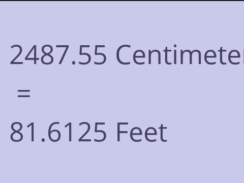 2487.55 CM TO FEET
