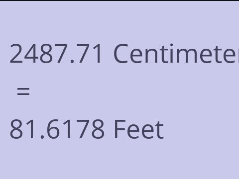 2487.71 CM TO FEET