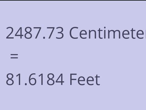 2487.73 CM TO FEET