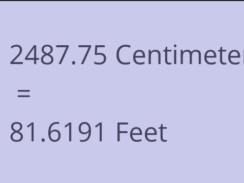 2487.75 CM TO FEET