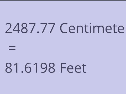 2487.77 CM TO FEET