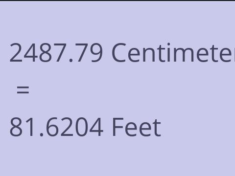 2487.79 CM TO FEET