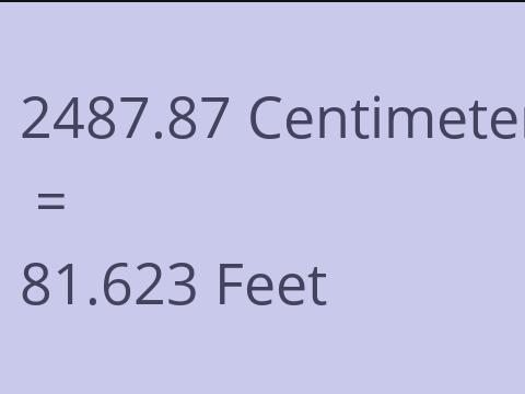 2487.87 CM TO FEET