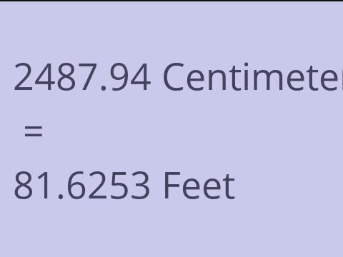 2487.94 CM TO FEET