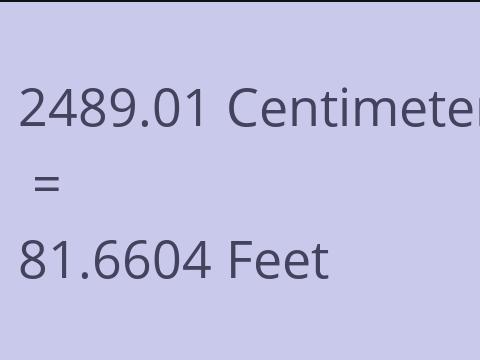 2489.01 CM TO FEET