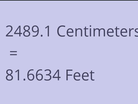 2489.1 CM TO FEET