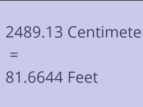 2489.13 CM TO FEET