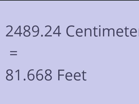 2489.24 CM TO FEET