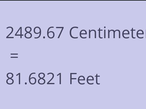 2489.67 CM TO FEET