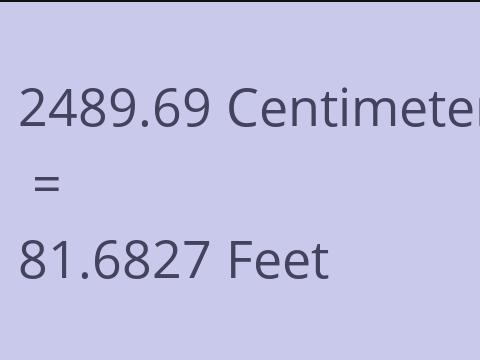2489.69 CM TO FEET