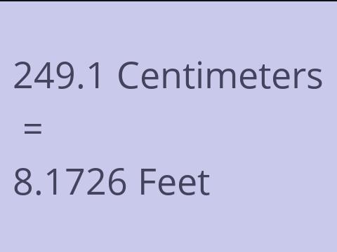 249.1 CM TO FEET