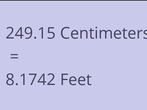 249.15 CM TO FEET