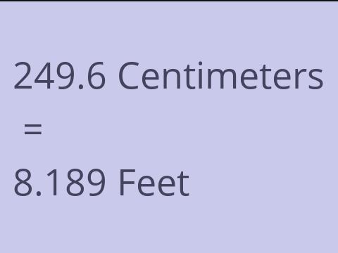 249.6 CM TO FEET