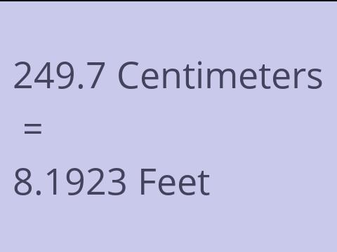 249.7 CM TO FEET