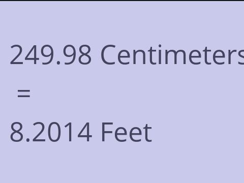 249.98 CM TO FEET