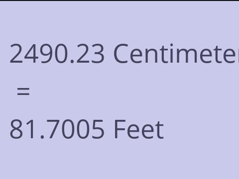 2490.23 CM TO FEET