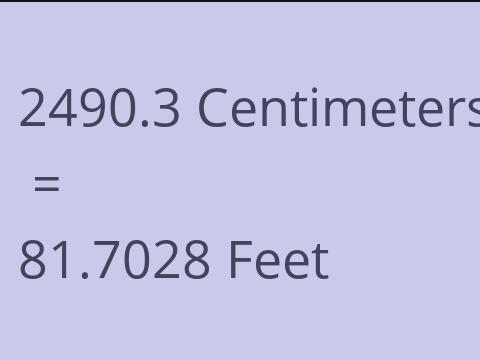 2490.3 CM TO FEET