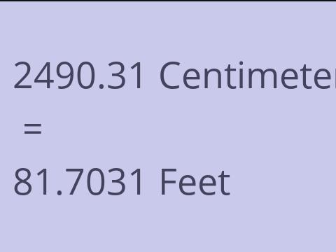 2490.31 CM TO FEET
