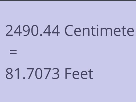 2490.44 CM TO FEET