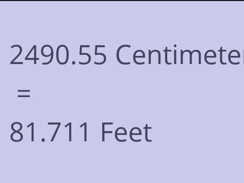 2490.55 CM TO FEET