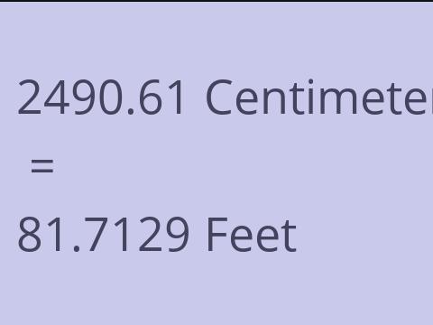 2490.61 CM TO FEET