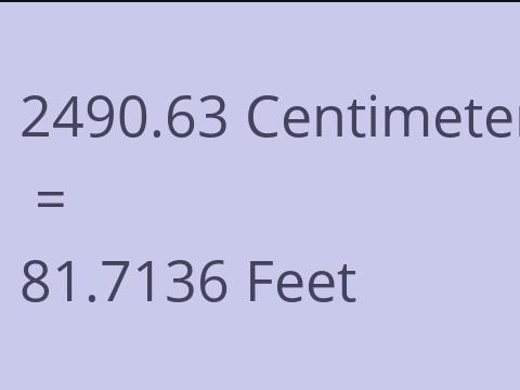 2490.63 CM TO FEET