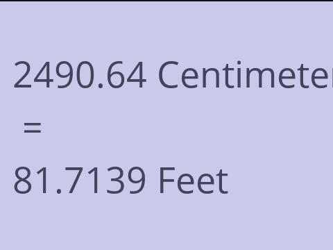 2490.64 CM TO FEET
