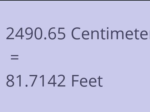 2490.65 CM TO FEET