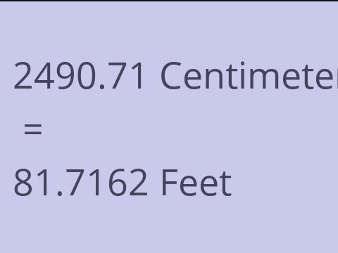 2490.71 CM TO FEET
