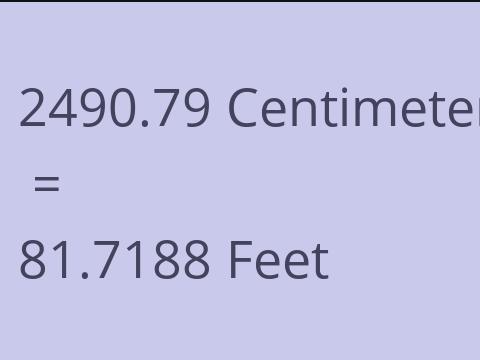 2490.79 CM TO FEET