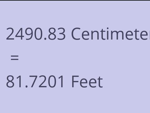 2490.83 CM TO FEET