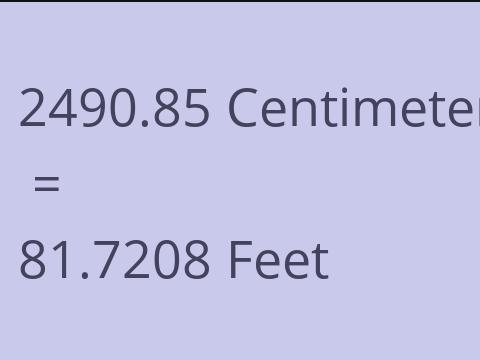 2490.85 CM TO FEET