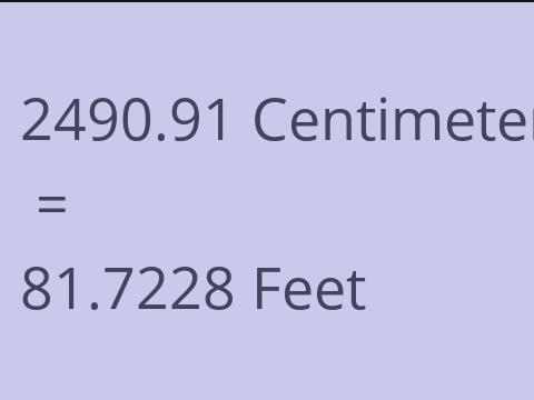 2490.91 CM TO FEET