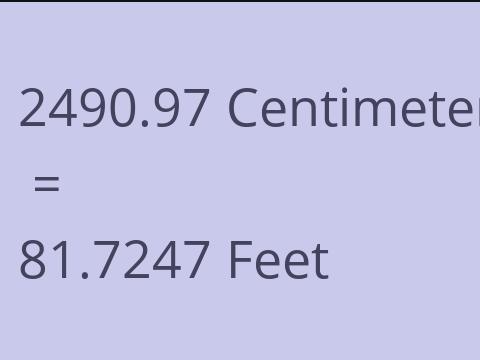 2490.97 CM TO FEET