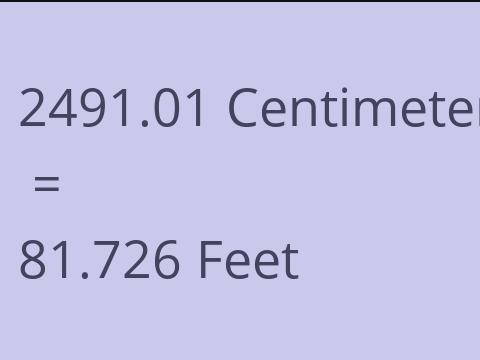 2491.01 CM TO FEET