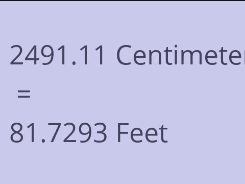 2491.11 CM TO FEET