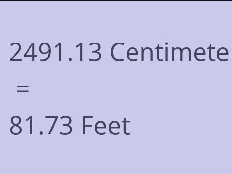 2491.13 CM TO FEET