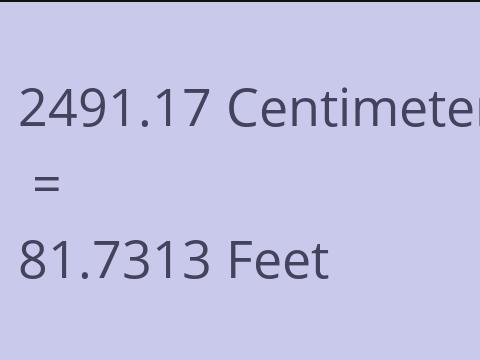 2491.17 CM TO FEET