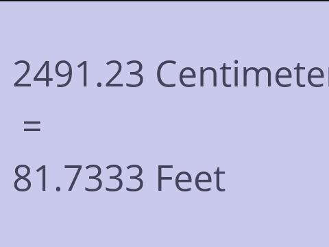 2491.23 CM TO FEET