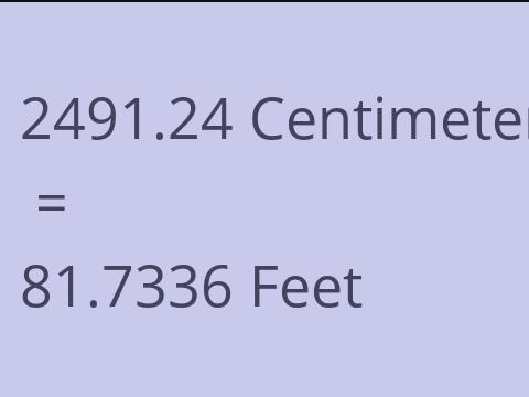 2491.24 CM TO FEET