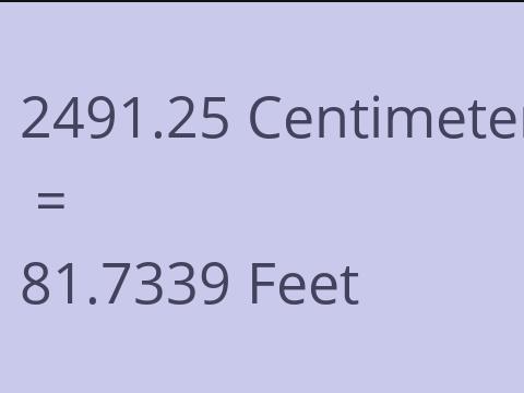 2491.25 CM TO FEET