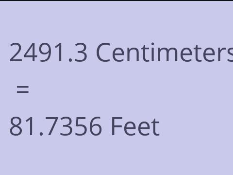 2491.3 CM TO FEET