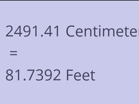 2491.41 CM TO FEET