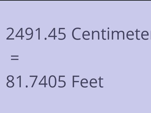 2491.45 CM TO FEET