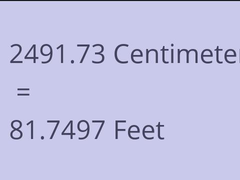 2491.73 CM TO FEET