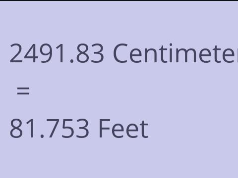 2491.83 CM TO FEET