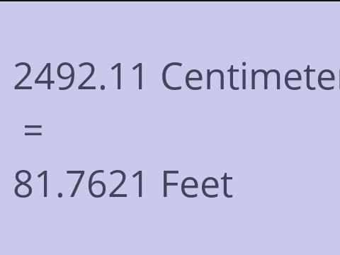 2492.11 CM TO FEET