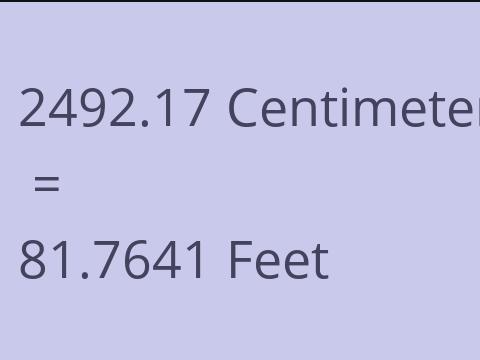 2492.17 CM TO FEET