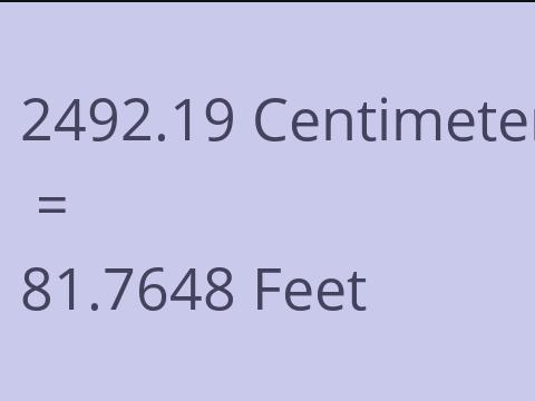 2492.19 CM TO FEET