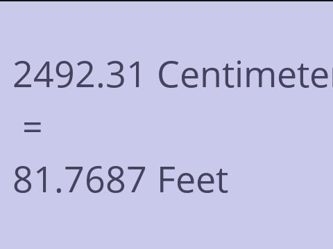 2492.31 CM TO FEET